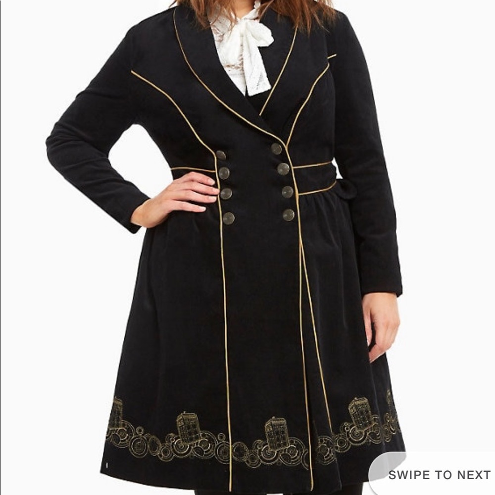 Torrid Dr. Who Themed Coat! NEW WITH TAG (2x)